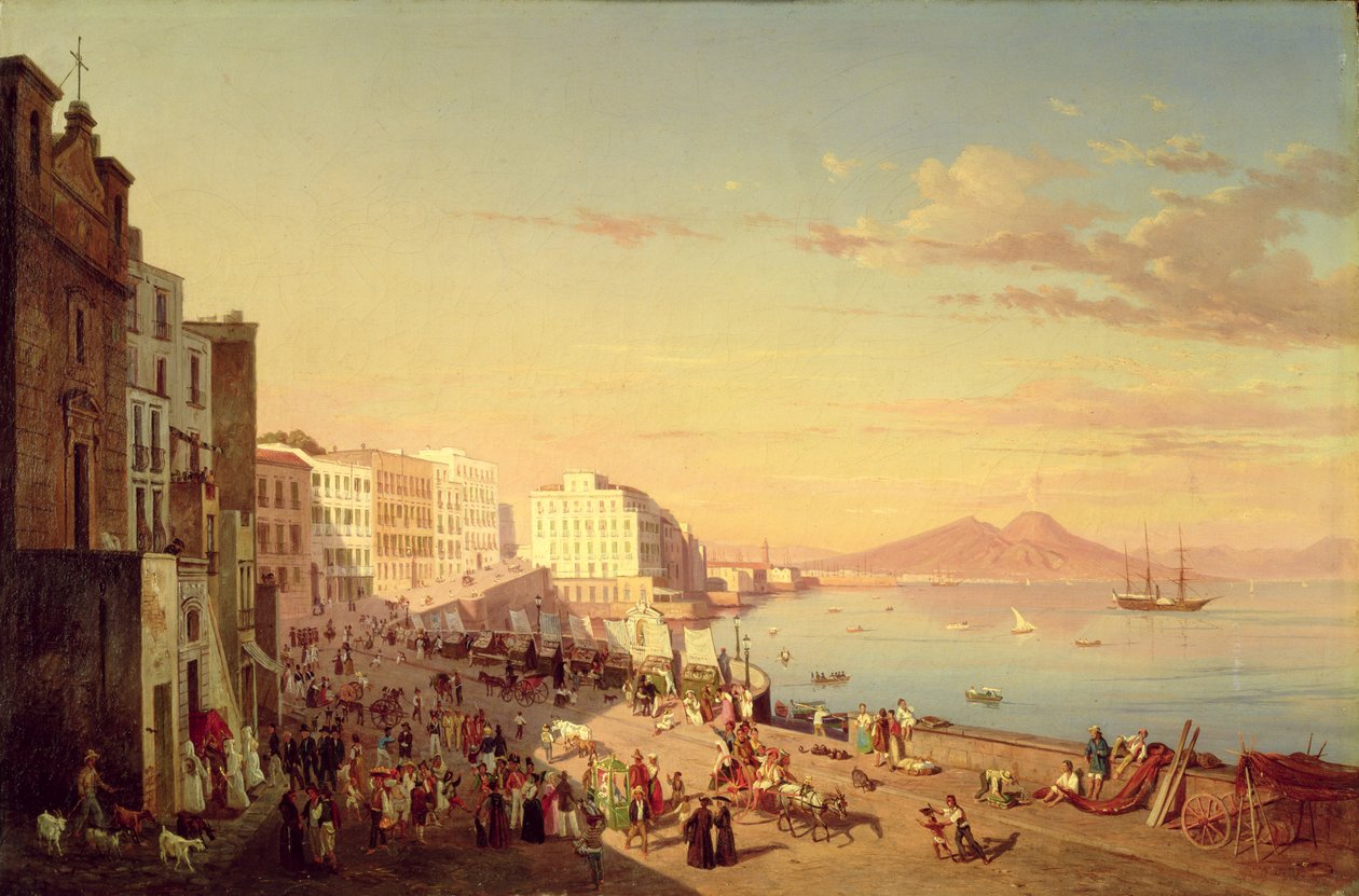 Napoli, noin 1830 tekijältä Carl Wilhelm Goetzloff
