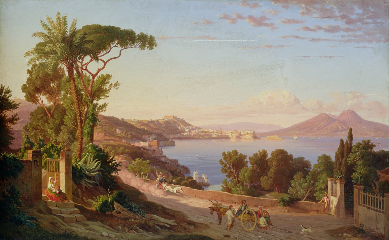 Näkymä Napoliin tekijältä Carl Wilhelm Goetzloff