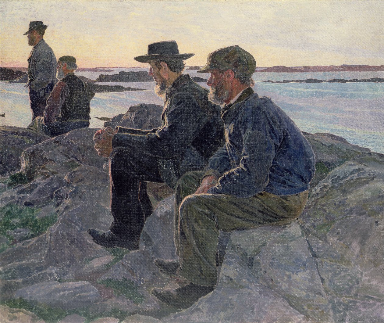 Kallioilla Fiskebackskilissä, 1905-6 tekijältä Carl Wilhelm Wilhelmson