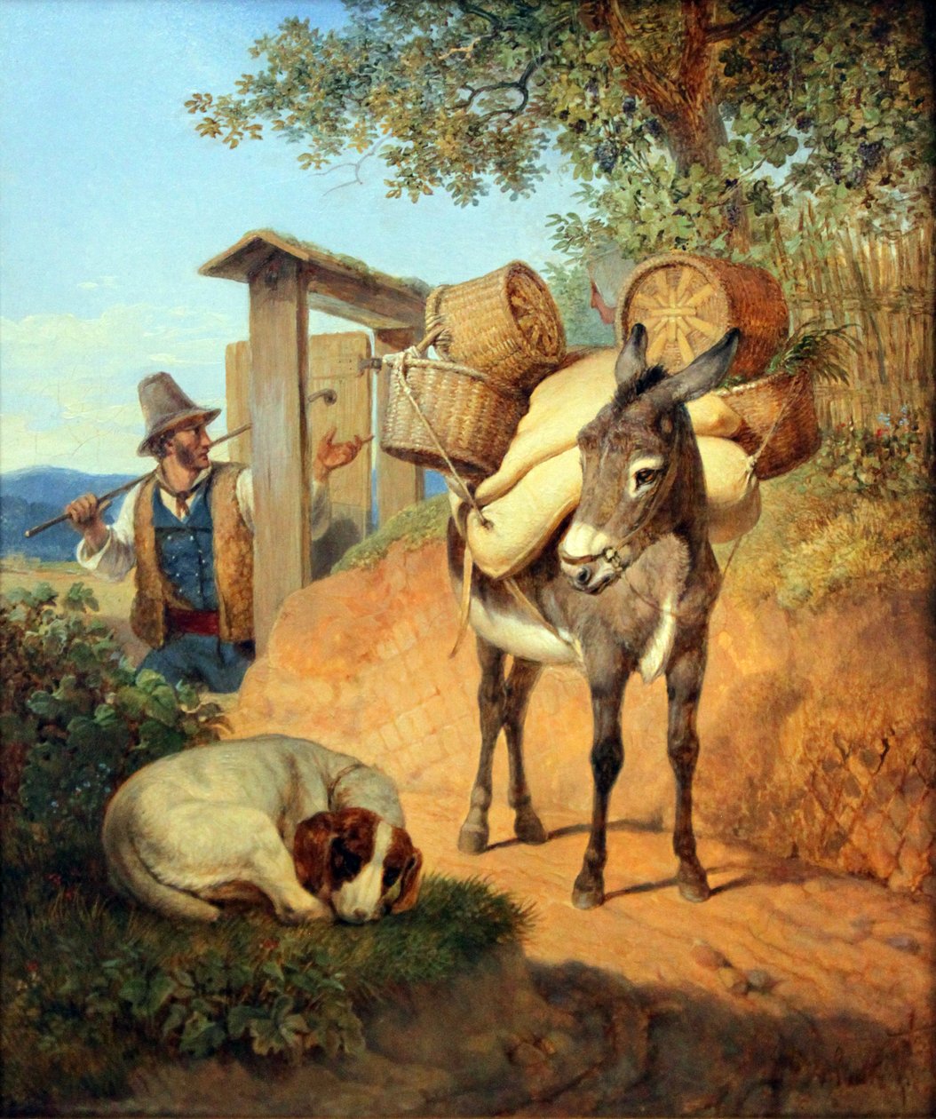 Aasi, koira ja kuljettaja tekijältä Carl Wilhelm von Heideck