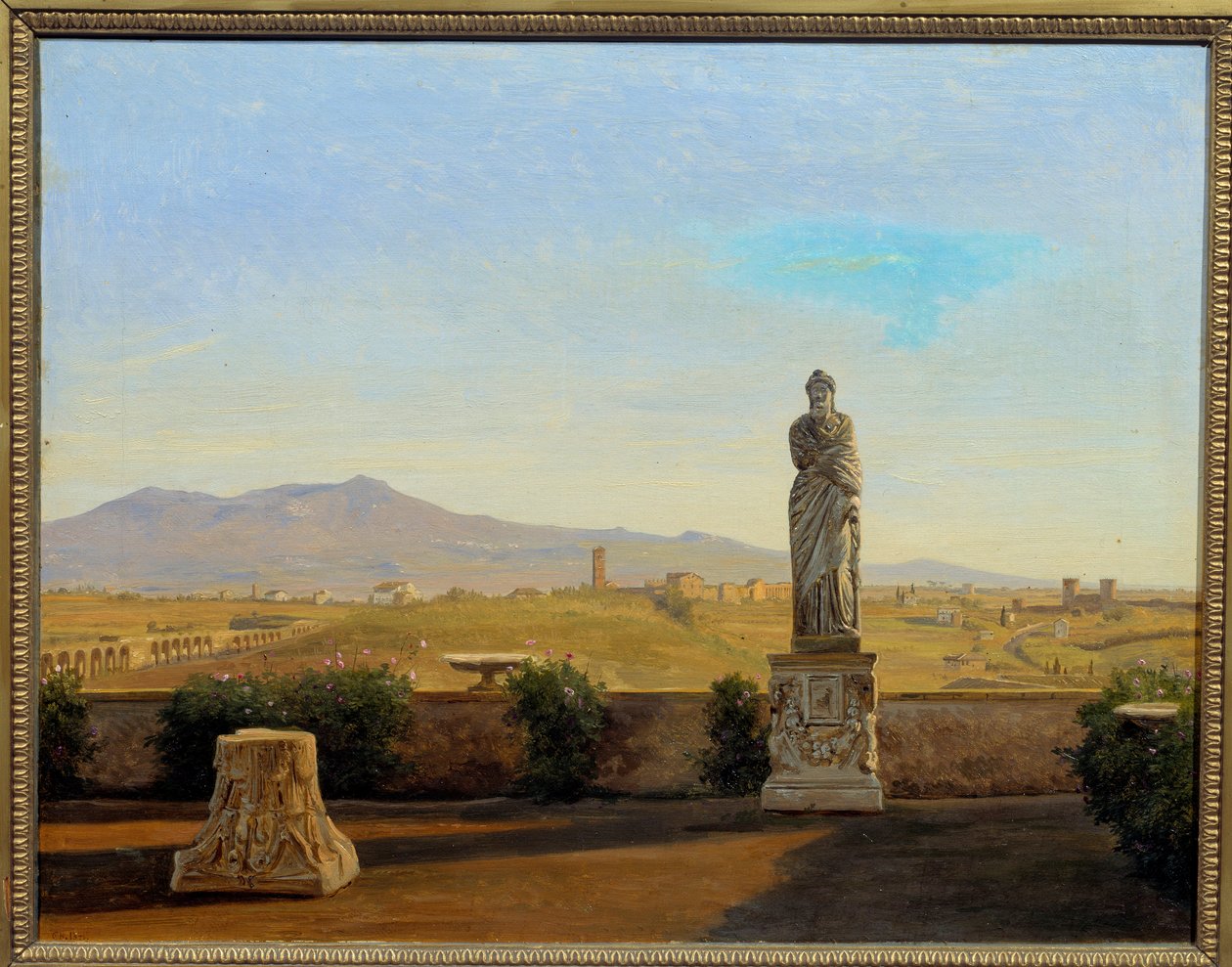 Panoraama Villa Matteista. Carl Christian Constantin Hansenin (1804-1880) maalaus tekijältä Carl Christian Constantin Hansen
