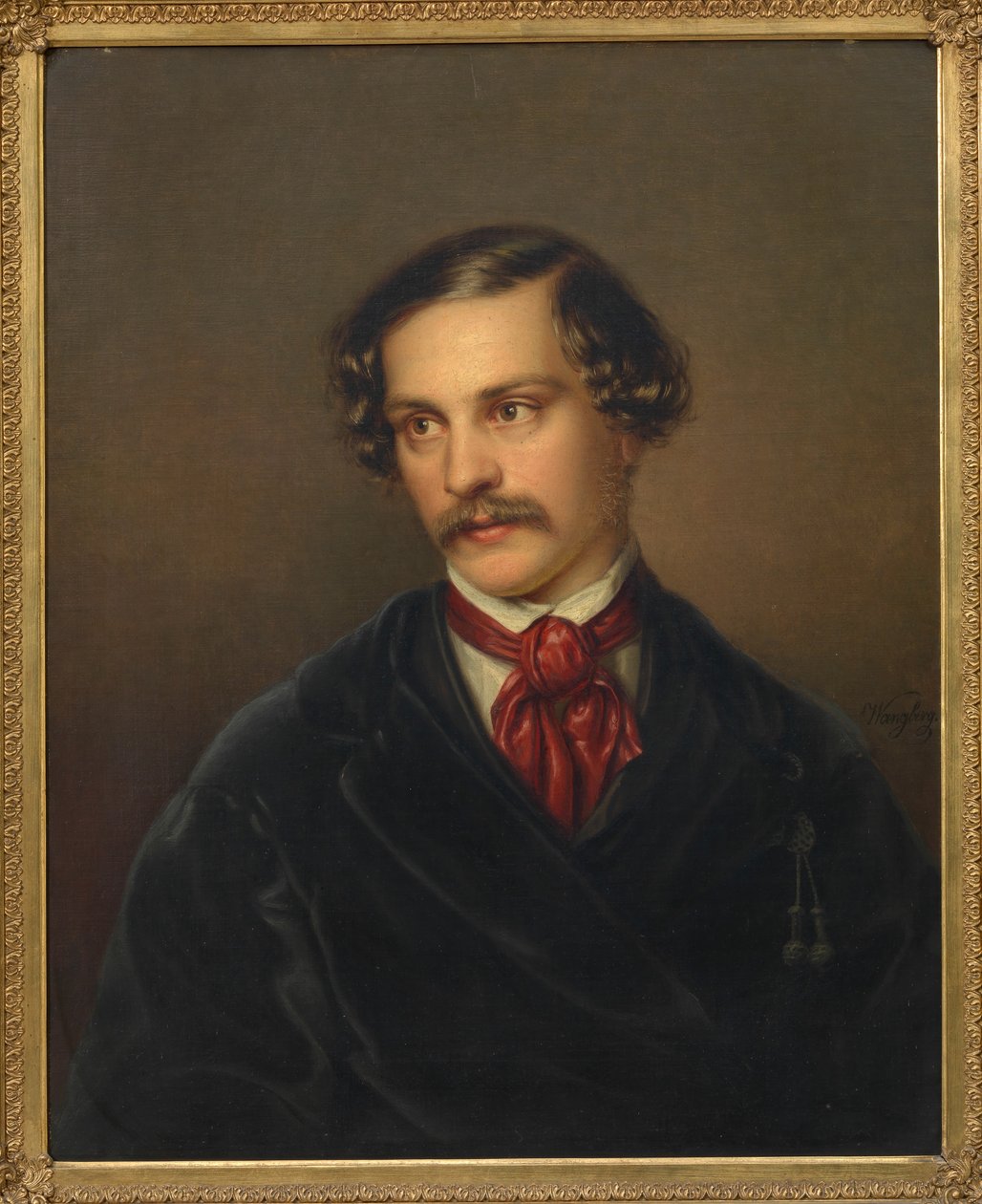 Näytelmäkirjailija ja säveltäjä Alexander Baumannin muotokuva 1814-1857, noin 1845. tekijältä Carl Adolph Wangberg