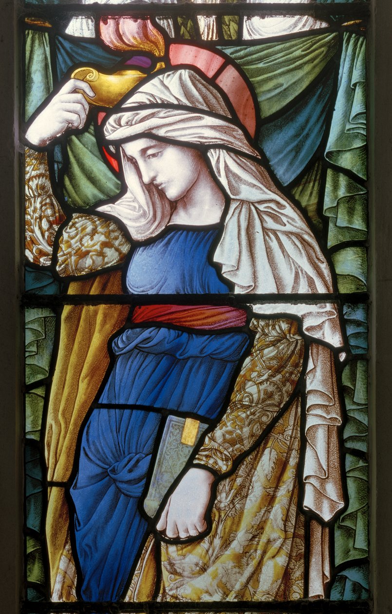 Faith, East Window 1885 (lasimaalaus) tekijältä Carl Almquist