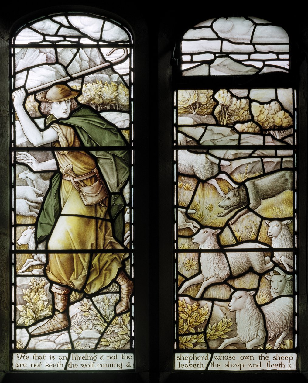 Over Wyresdale, Christ Church, Shrigley & Hunt (1873-1982), Carl Almquist, The Shepherds Church, Paimennus, Lampaat, 18 tekijältä Carl Almquist