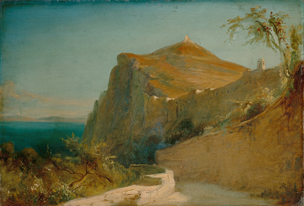 Tiberiuksen kallio, Capri tekijältä Carl Blechen