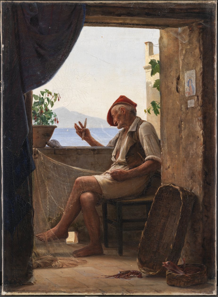 Kalastaja Sorrontosta, Italiasta tekijältä Carl Bloch