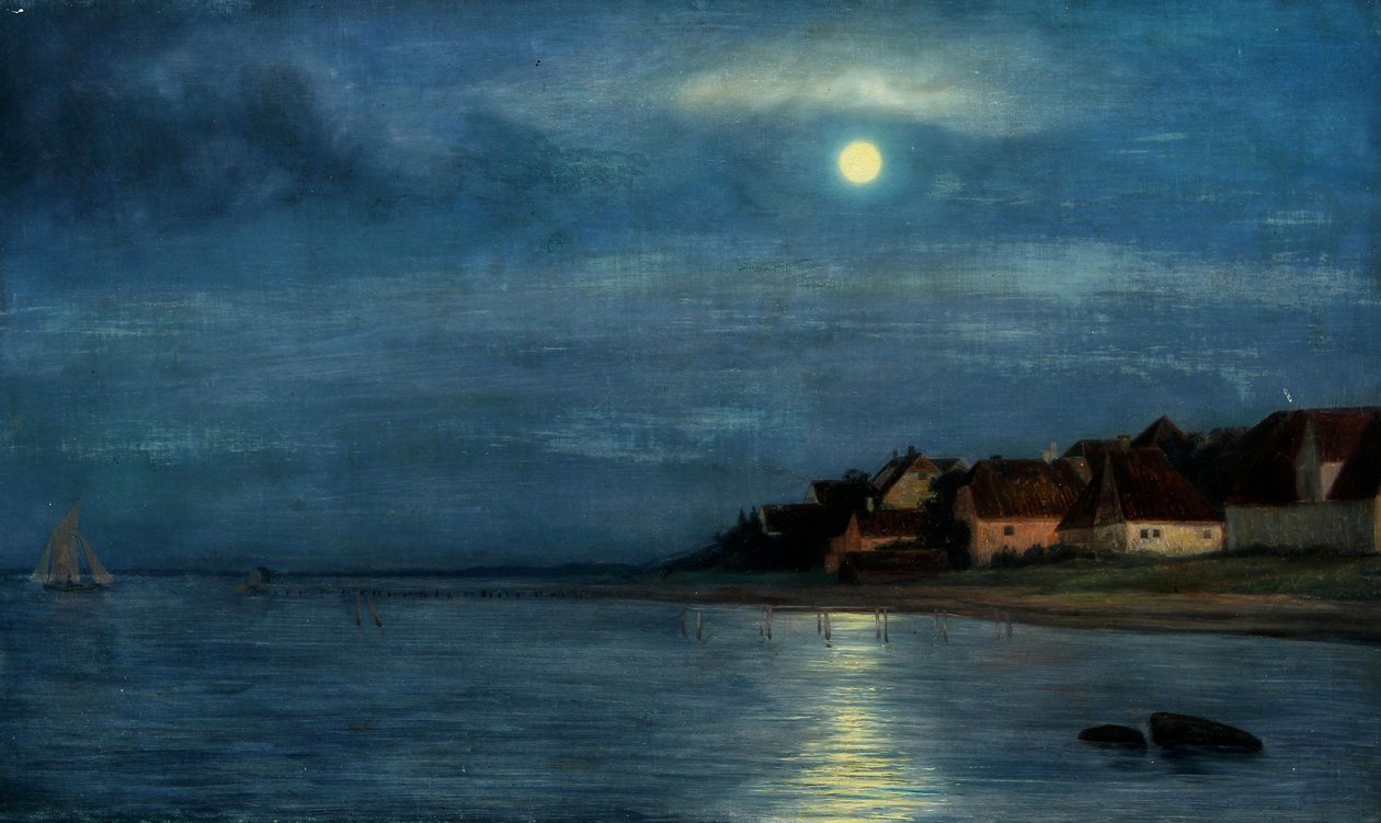 Tanskan kieli: Moonlight. Hellebæk Moonlight. Hellebæk tekijältä Carl Bloch