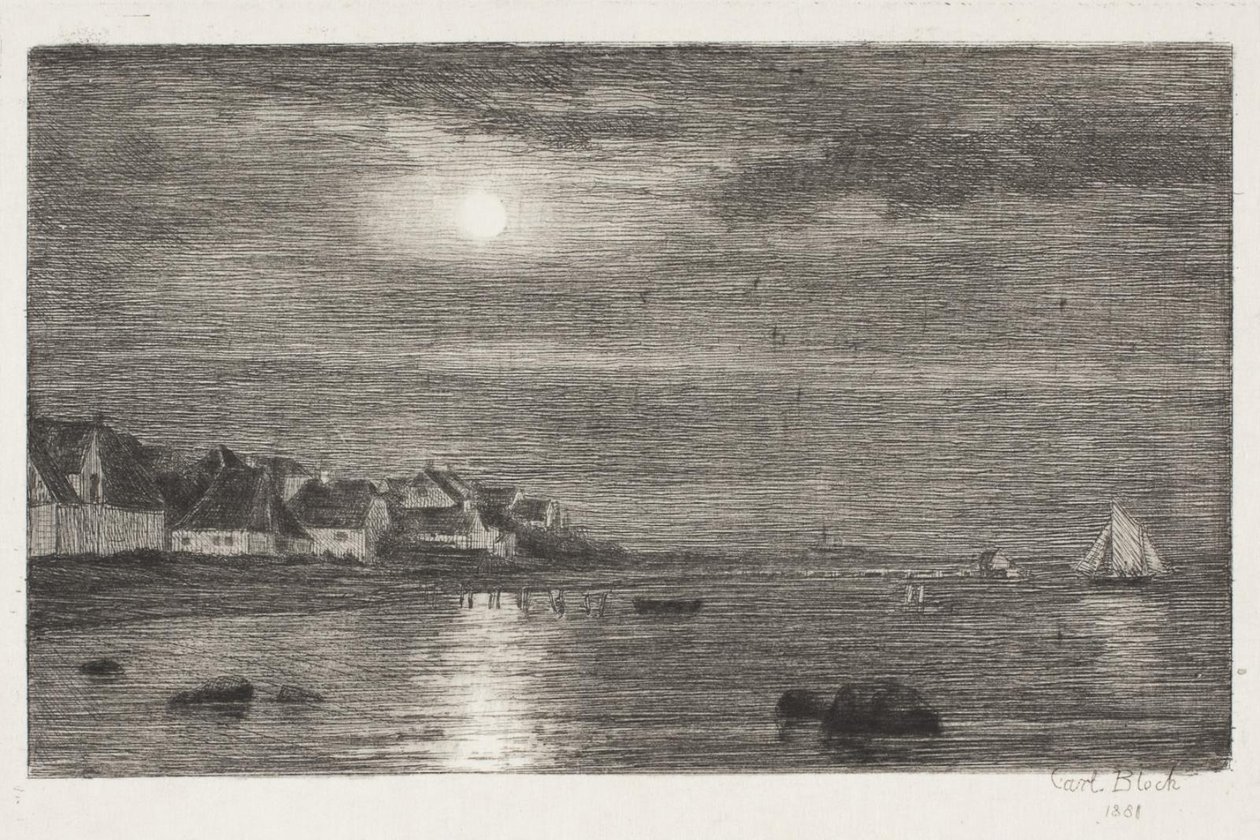 Hellebækin rantaosuus. Kuutamo tekijältä Carl Bloch
