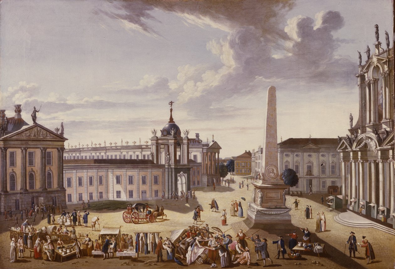 Näkymä kaupungintalolle, 1772 (katso myös 330437) tekijältä Carl Christian Baron