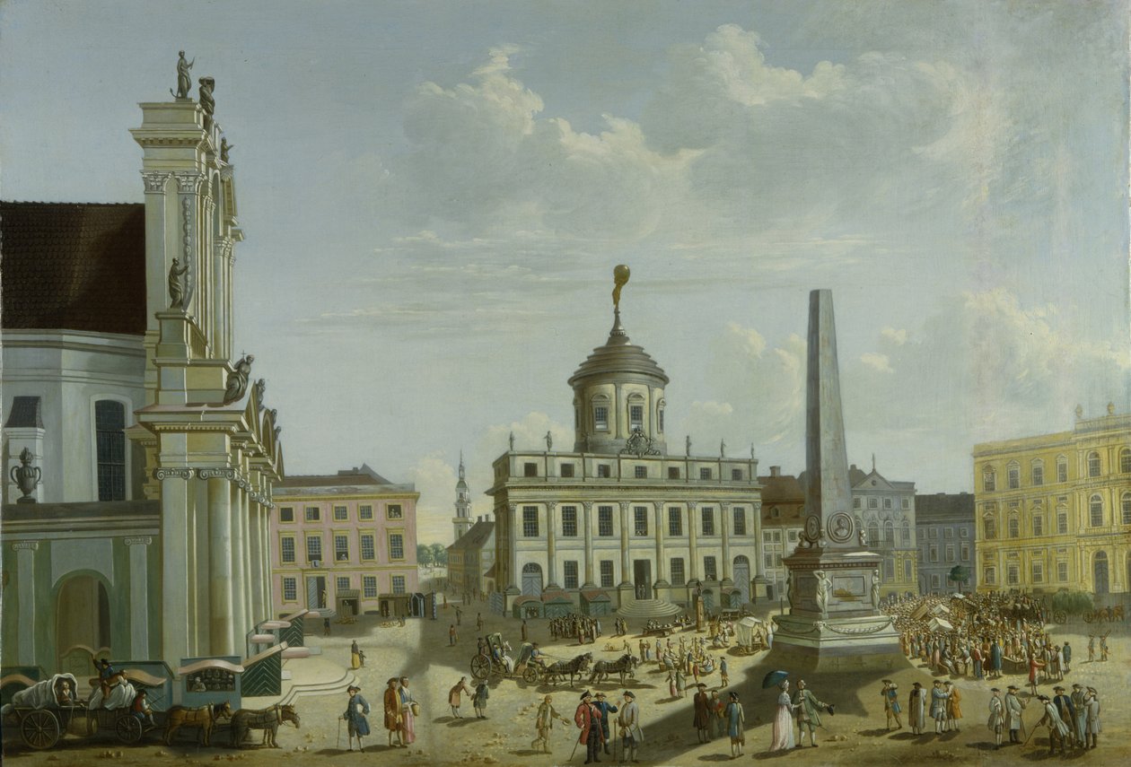 Näkymä kaupungintalolle, 1772 tekijältä Carl Christian Baron