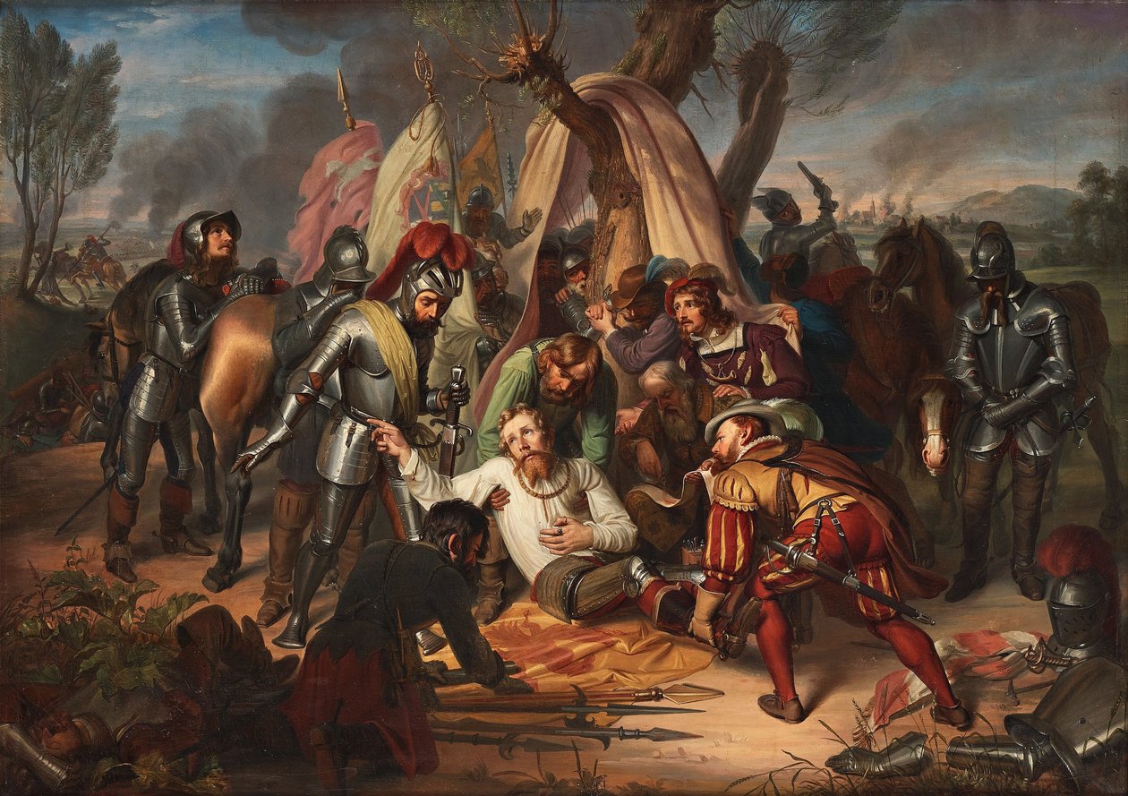 Maurice, Saksin vaaliruhtinas Sievershausenin taistelussa, 1553, 1837. tekijältä Carl Christian Vogel von Vogelstein
