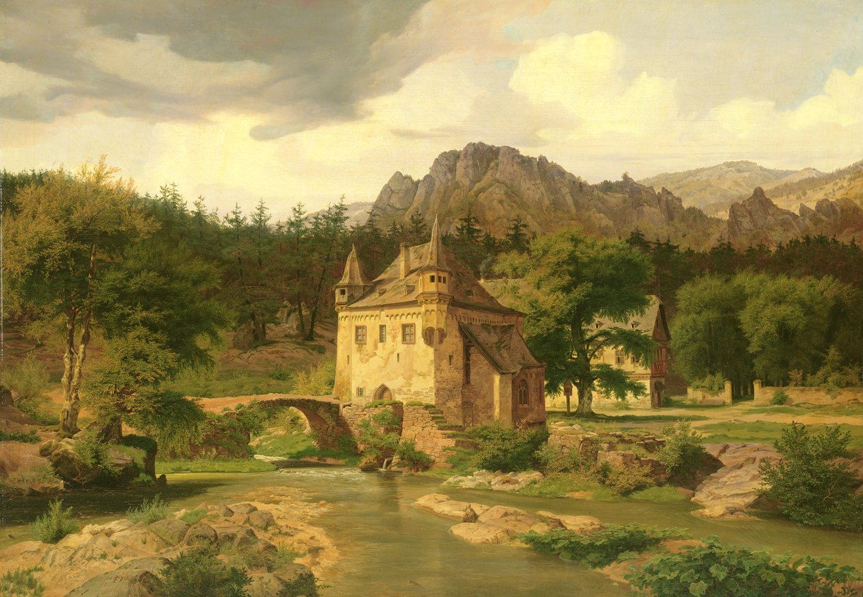 Linna vuoristossa, 1835 tekijältä Carl Dahl