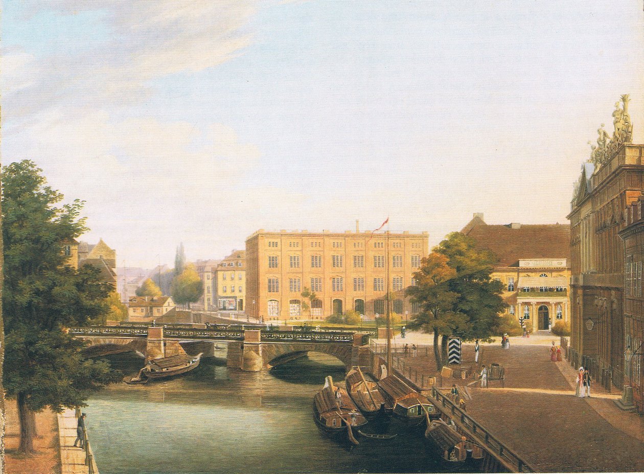 Kuninkaallinen rakennuskoulu ja Schlossbrücke Berliinissä tekijältä Carl Daniel Freydanck