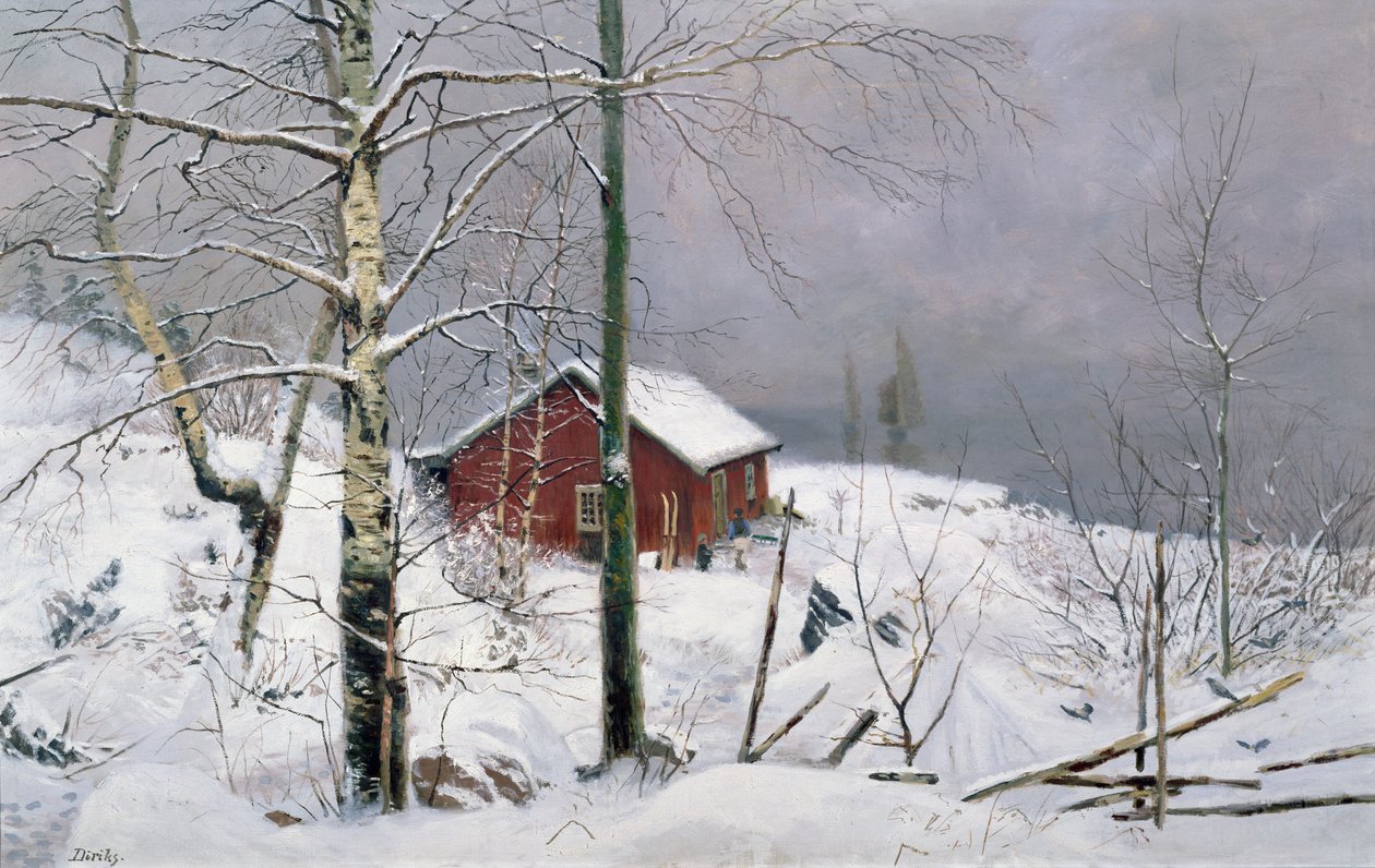 Pientila (öljy kankaalle) tekijältä Carl Edvard Diriks