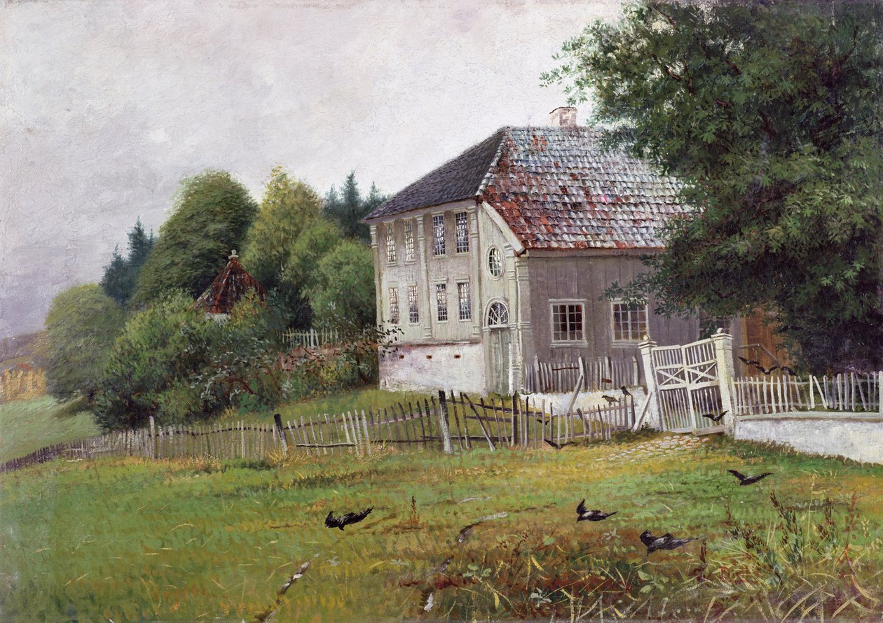 Notaarin talo, Drobak (öljy kankaalle) tekijältä Carl Edvard Diriks