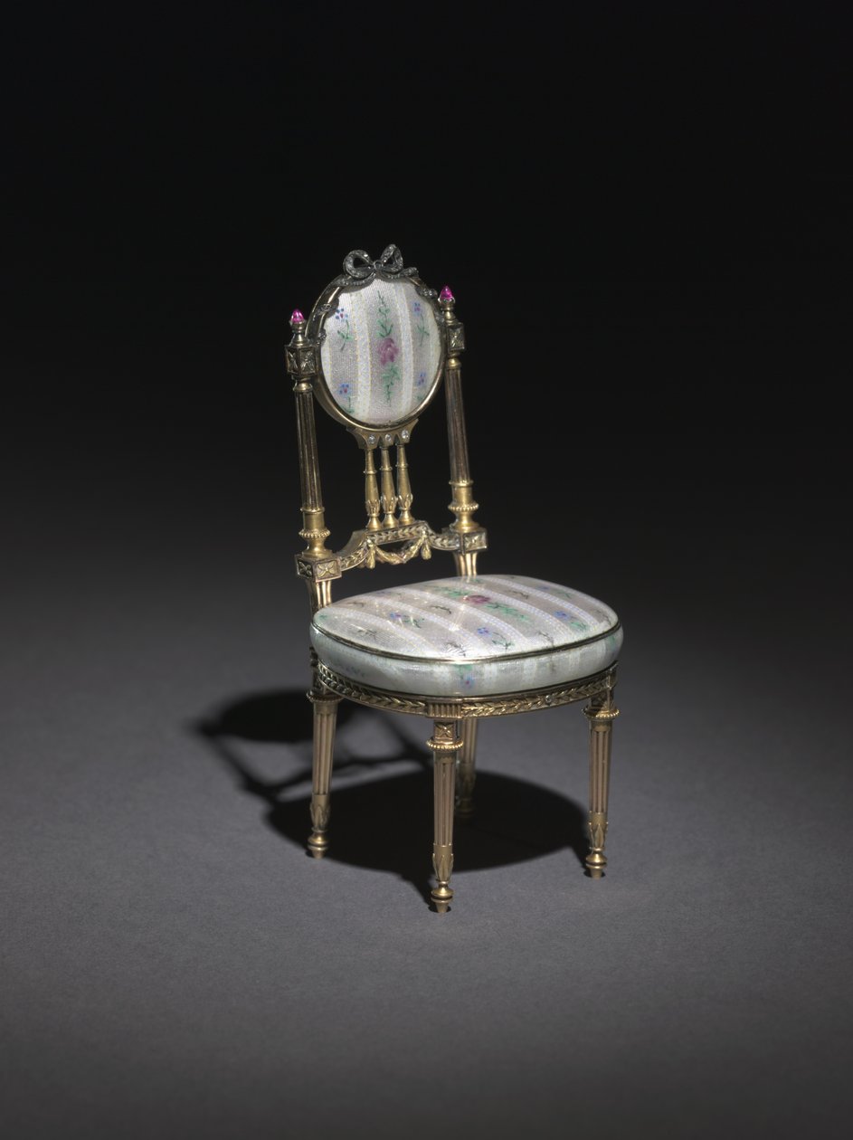 Miniatyyri tuoli, 1896-1906 tekijältä Carl Fabergé