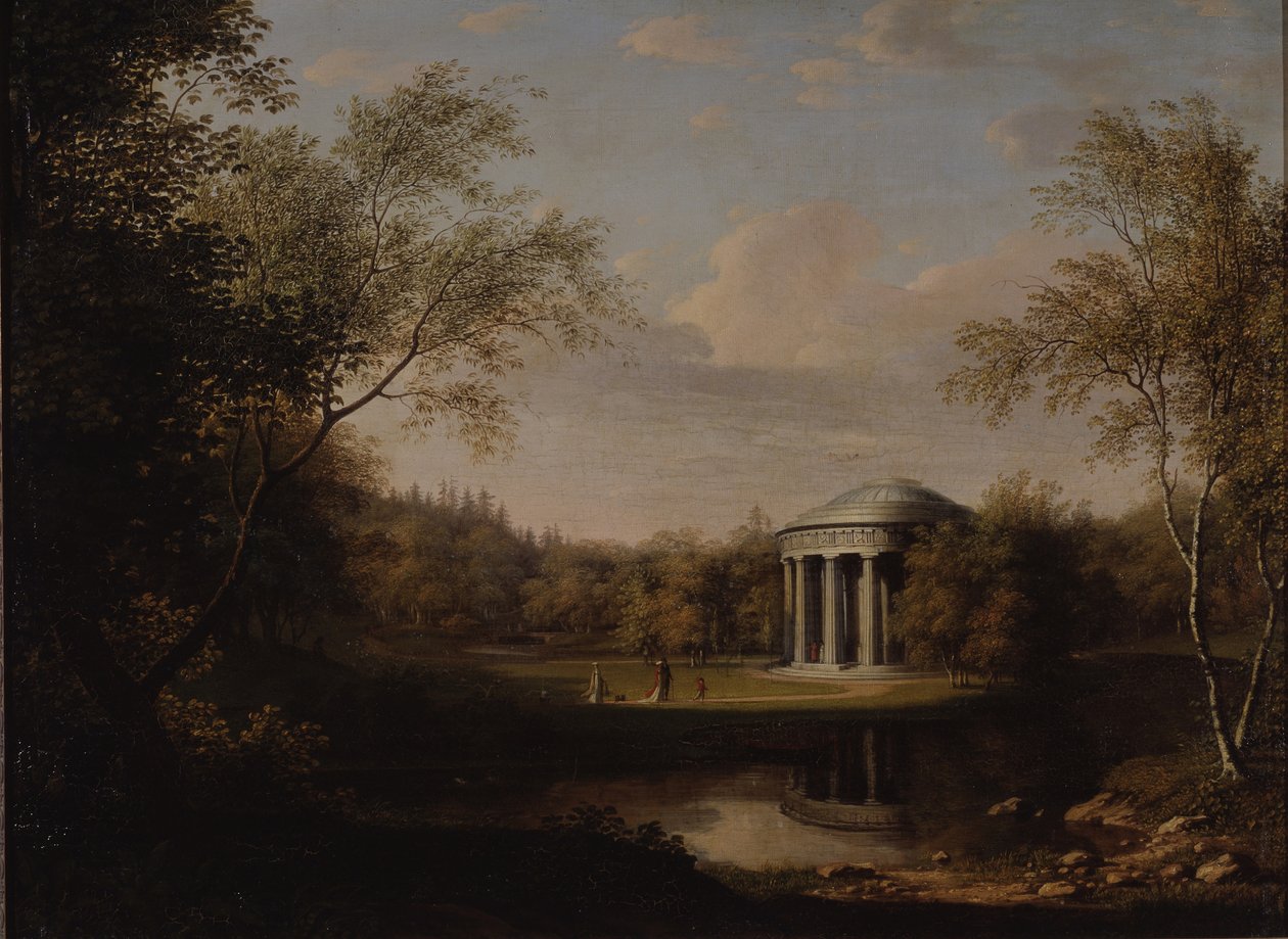 Näkymä ystävyyden temppelistä Pavlovskissa, n. 1800 tekijältä Carl Ferdinand von Kugelgen