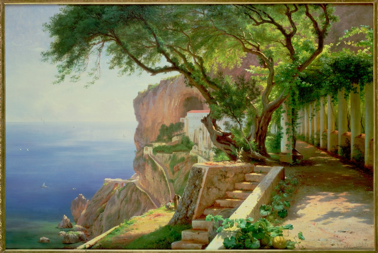 Amalfi (öljy kankaalle) tekijältä Carl Frederick Aagaard