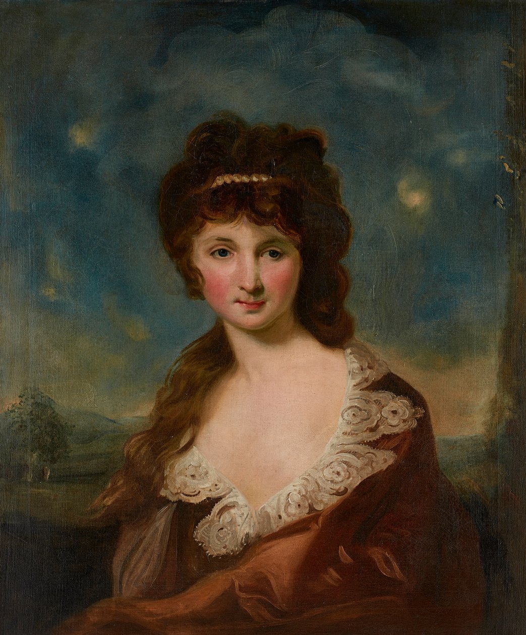 Harriet Rochfortin sanotun naisen muotokuva (1758-1854) kääntöpuolen tarran mukaan (öljy kankaalle) tekijältä Carl Frederick von Breda