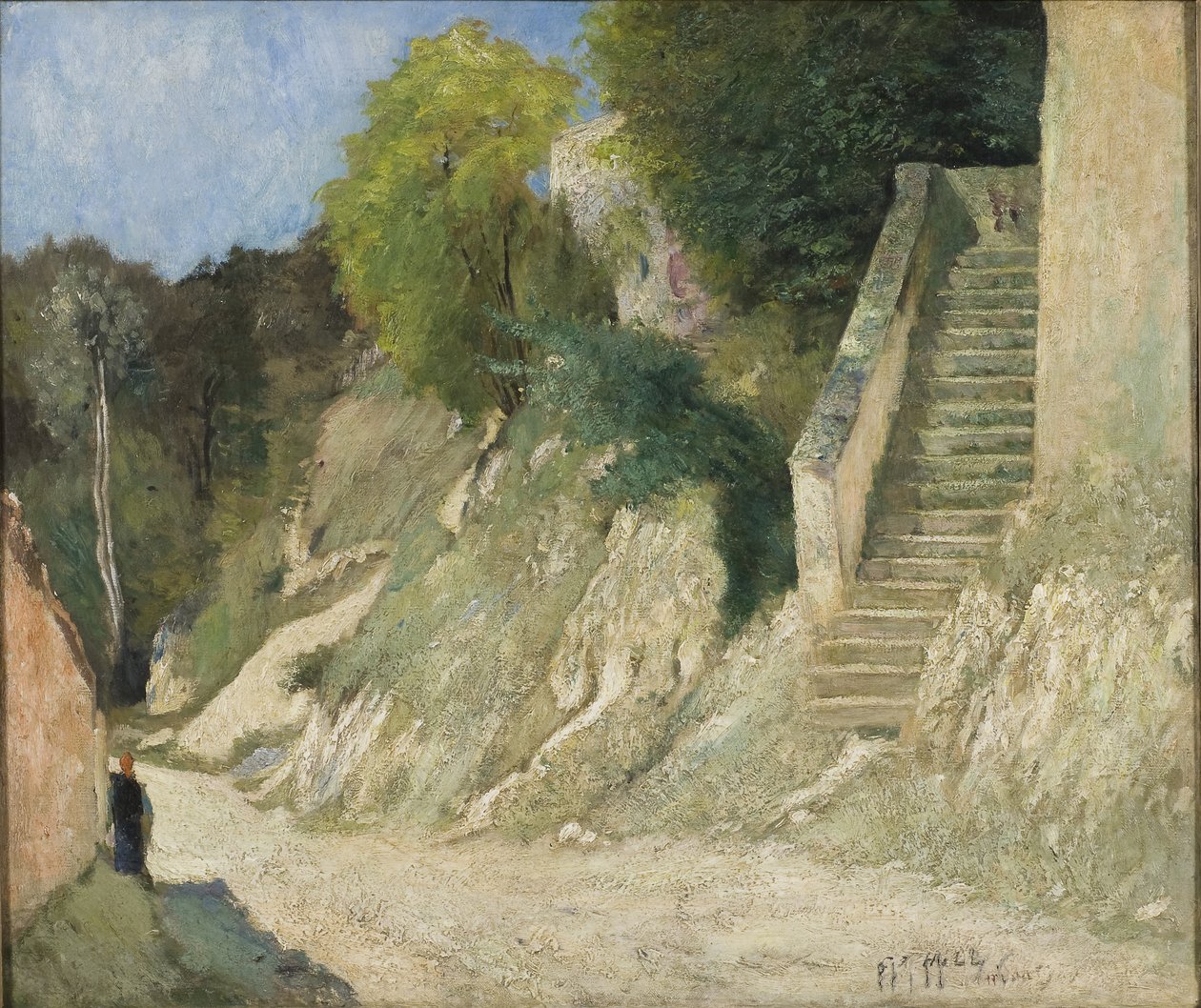 Jyrkkä nousu Montigny-sur-Loingissa, 1876 tekijältä Carl Fredrik Hill