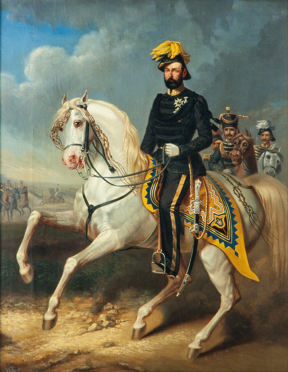 Karl XV, Ruotsin ja Norjan kuningas, n. 1860 tekijältä Carl Fredrik Kioerboe
