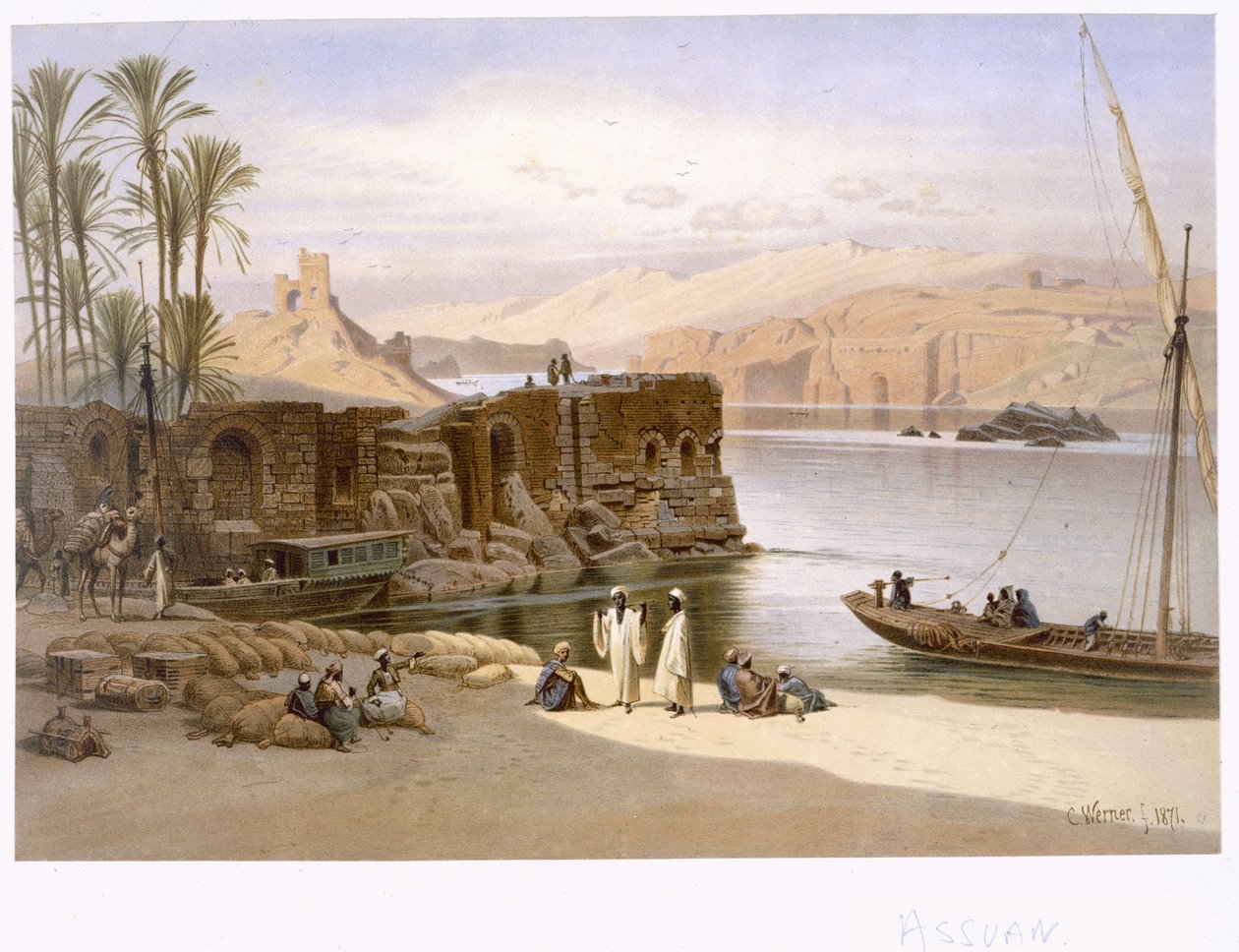 Assuan, 1871 tekijältä Carl Friedrich Heinrich Werner