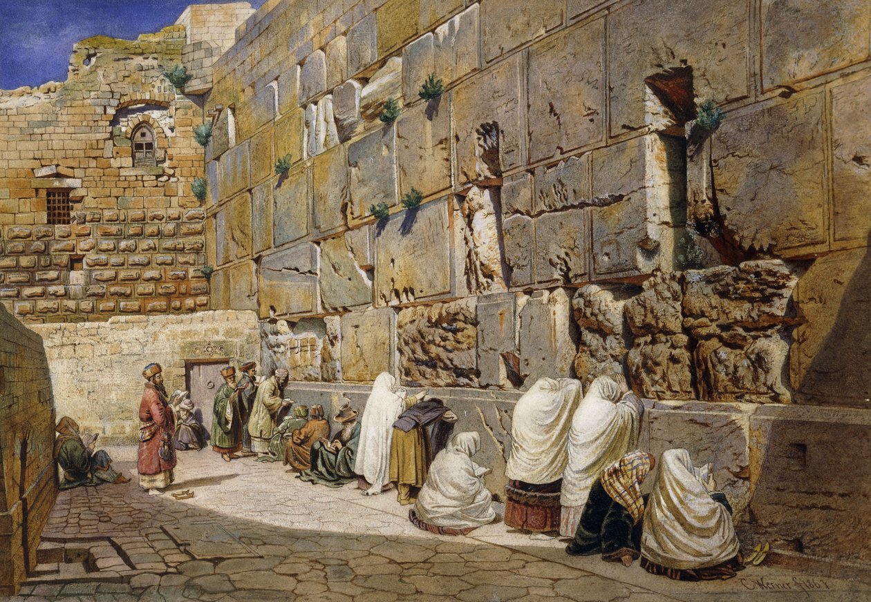 Ittumuuri, Jerusalem, 1863 tekijältä Carl Friedrich Heinrich Werner