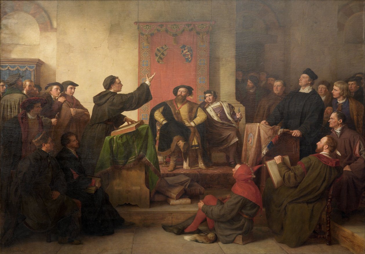 Lutherin ja Eckin väittely tekijältä Carl Friedrich Lessing