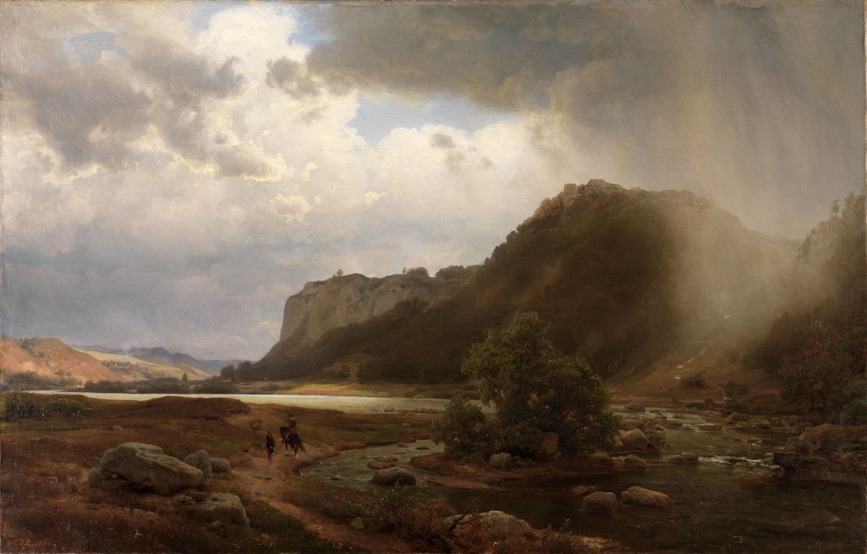 Jokimaisema tekijältä Carl Friedrich Lessing
