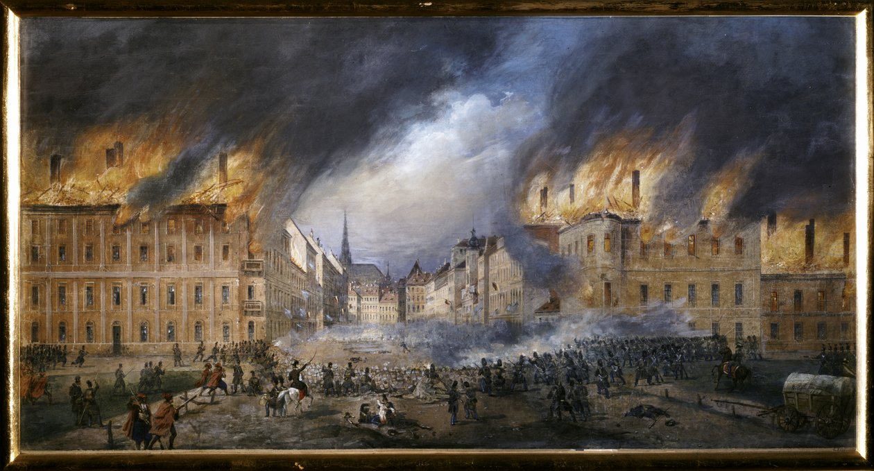 MARCH REVOLUTION: Battle at the Star Barricade in the Jagerzelle 28. lokakuuta. tekijältä Carl Goebel