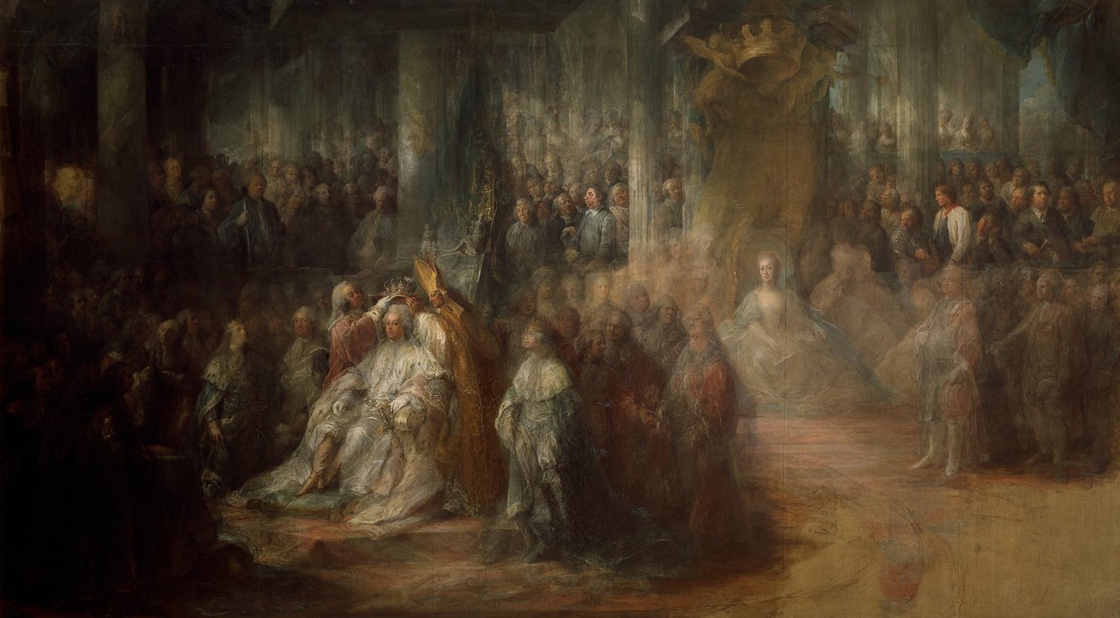 Ruotsin kuninkaan Kustaa III:n kruunaus 1782-1793 tekijältä Carl Gustaf Pilo