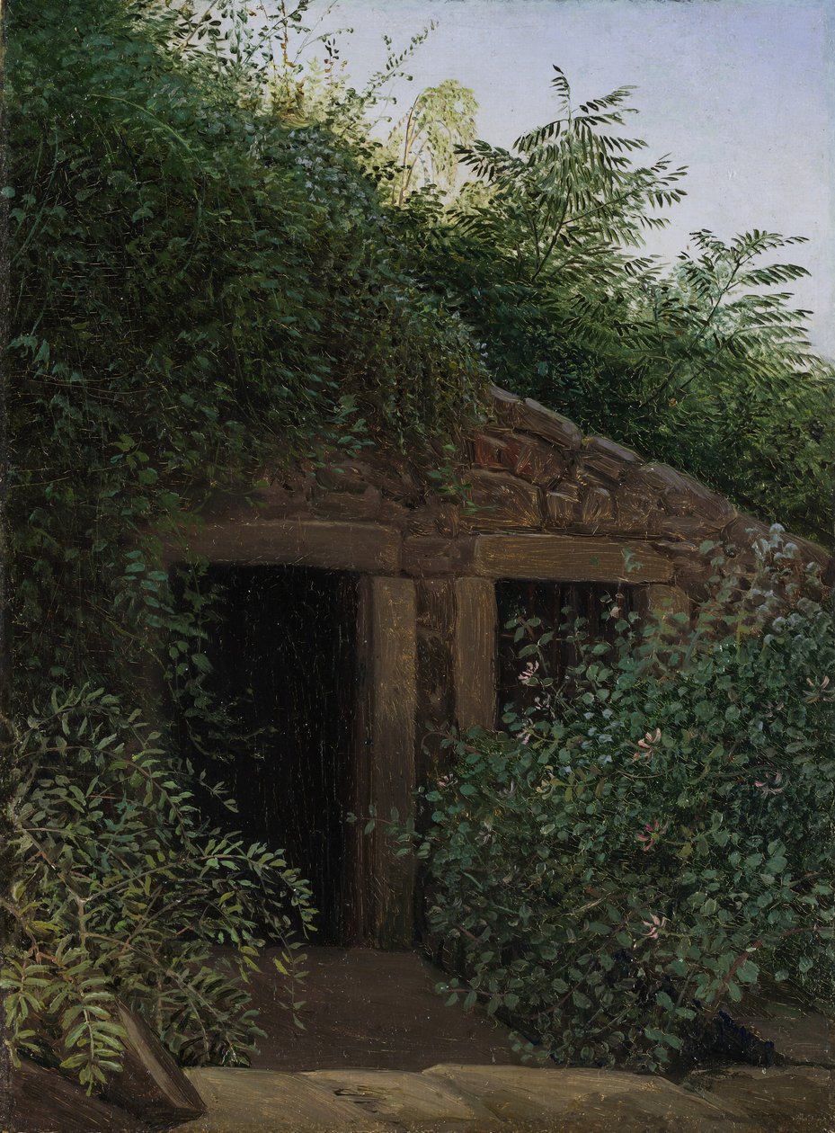 umpeenkasvanut kaivosakseli, n. 1824. tekijältä Carl Gustav Carus