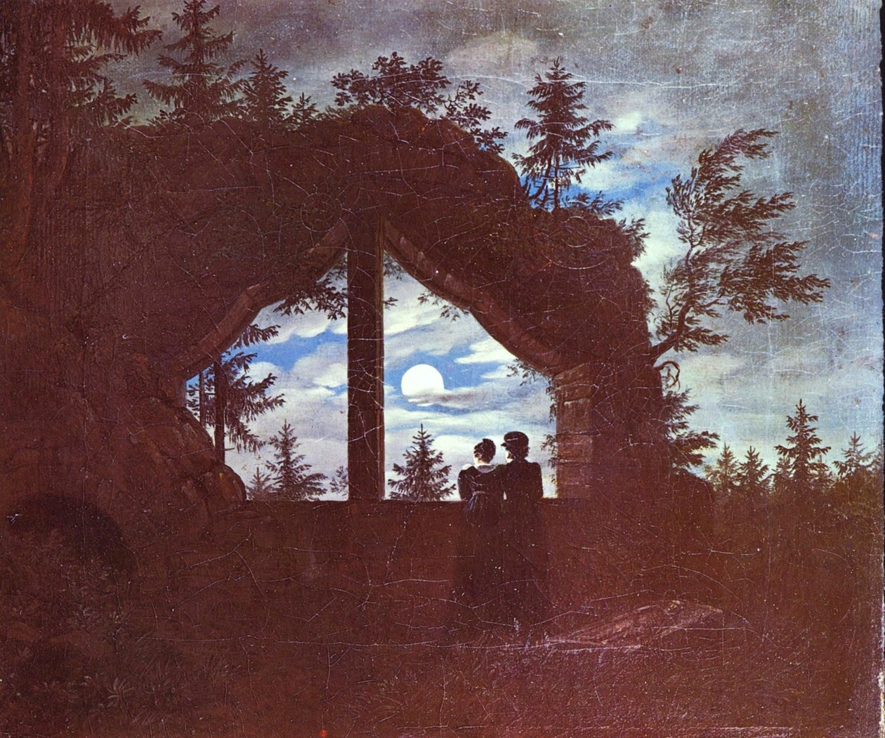 Saksa: Oybinin ikkuna kuunvalossa tekijältä Carl Gustav Carus