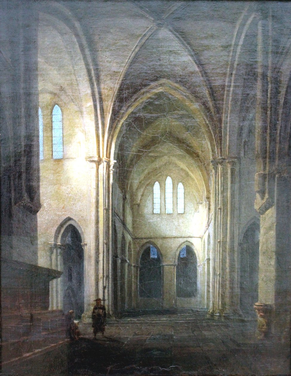 Luostarikirkko Riddagshausen / Goottilaisen kirkon sisätilat tekijältä Carl Gustav Carus