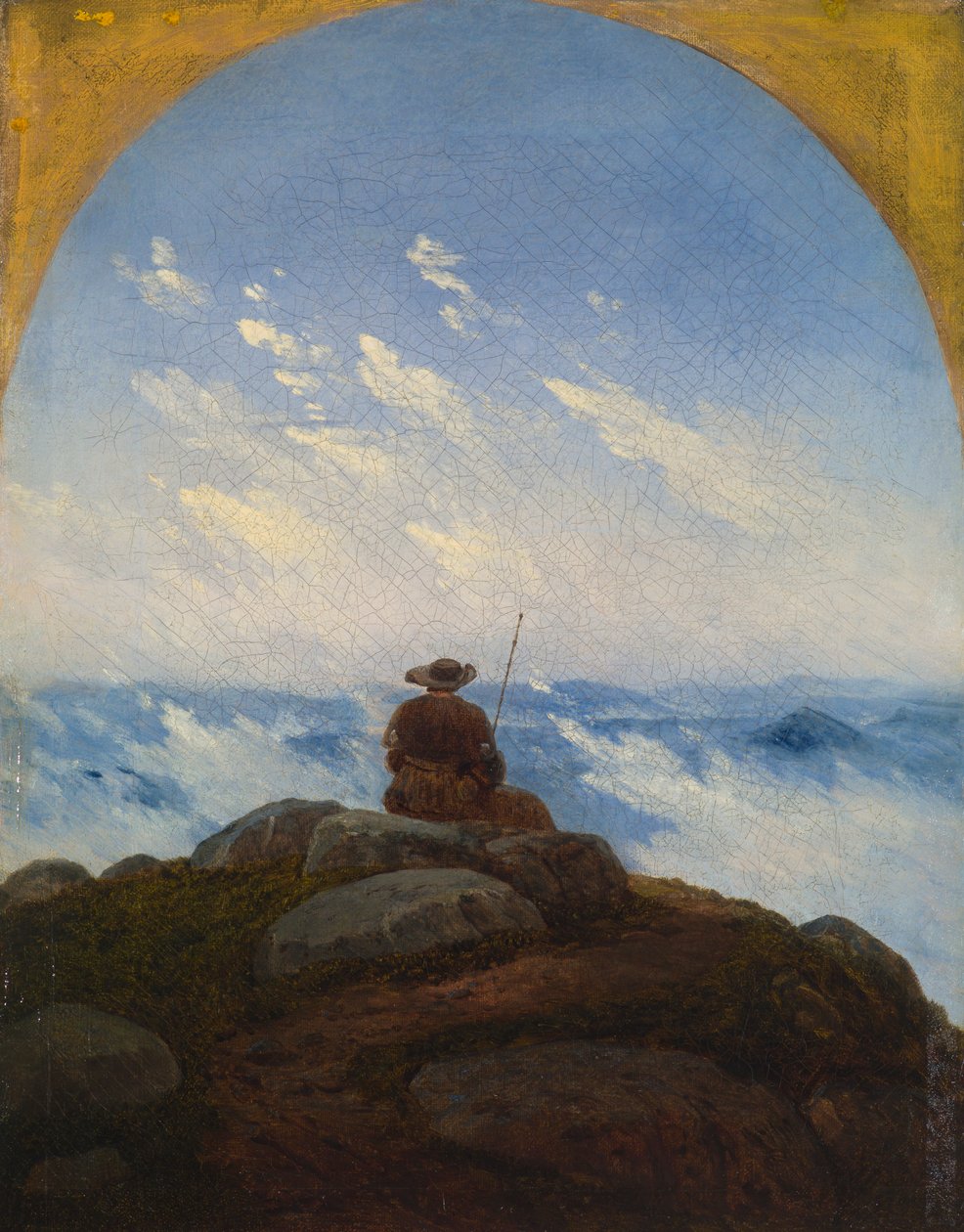 Vaeltaja vuoren huipulla tekijältä Carl Gustav Carus