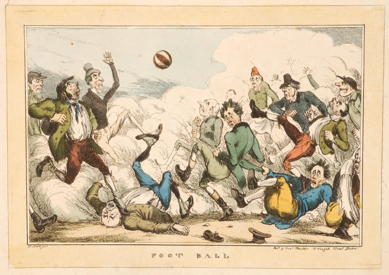 Jalkapallo Lontoon kaduilla, 1820 tekijältä Carl H. Heath