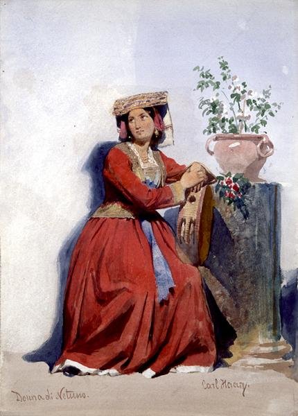 "Donna di Netuno", muotokuva italialaisesta maalaistytöstä tekijältä Carl Haag