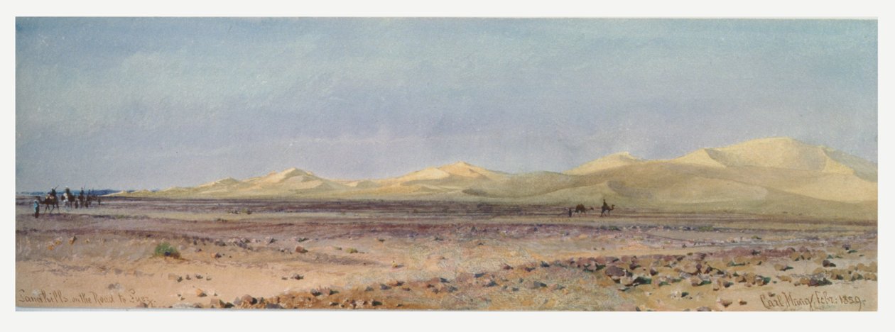 Hiekkakukkulat matkalla Sueziin, 1859 tekijältä Carl Haag