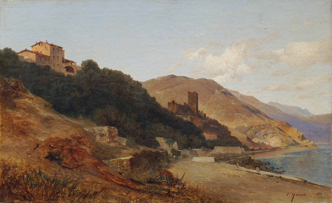 Paisatge del vespre italià (vespre de tardor a la Riviera prop de Bordighera) finlandès tekijältä Carl Hasch