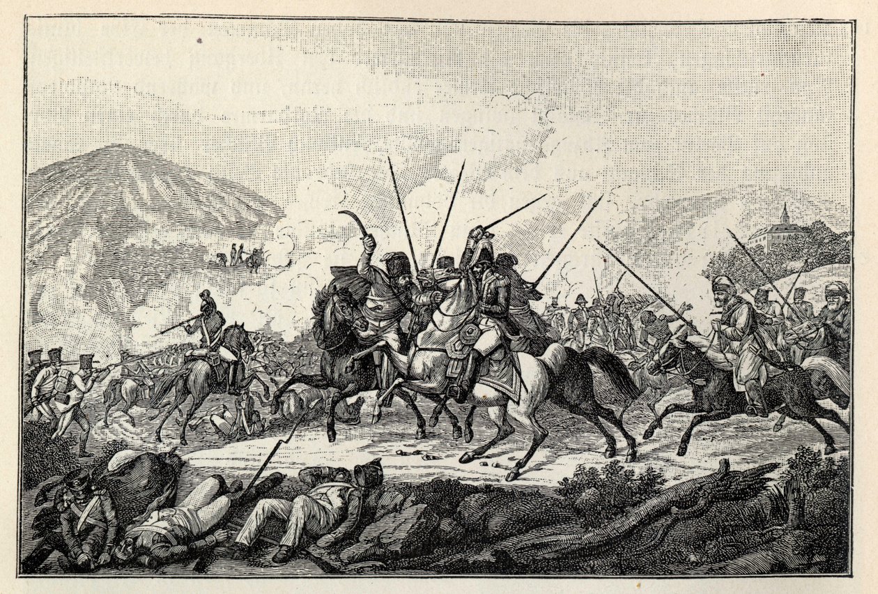 Kenraali Vandamme vangittiin Kulmin taistelussa 30. elokuuta 1813. tekijältä Carl Heinrich Rahl