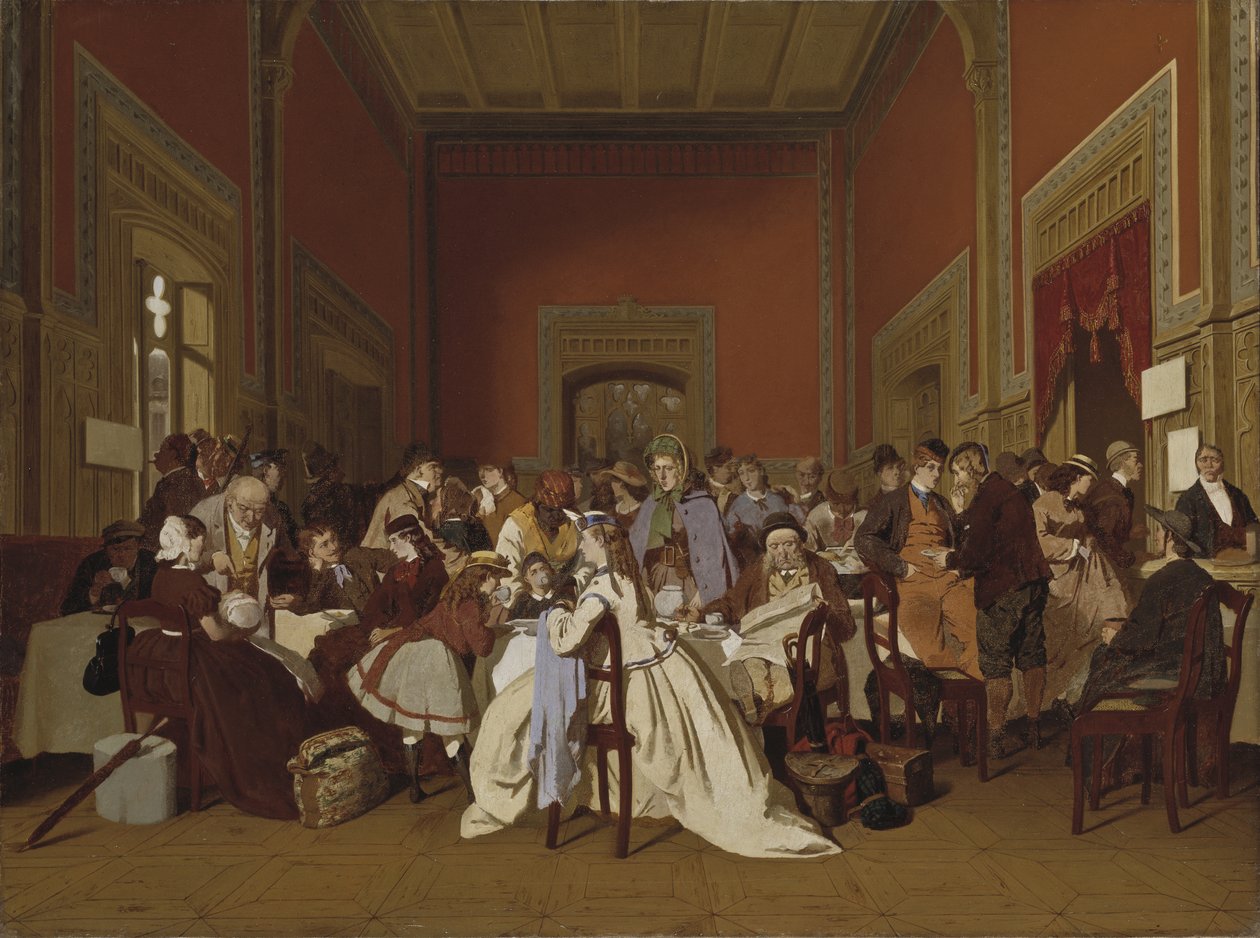 Toisen luokan odotushuone, n. 1865 tekijältä Carl Hendrik d Unker