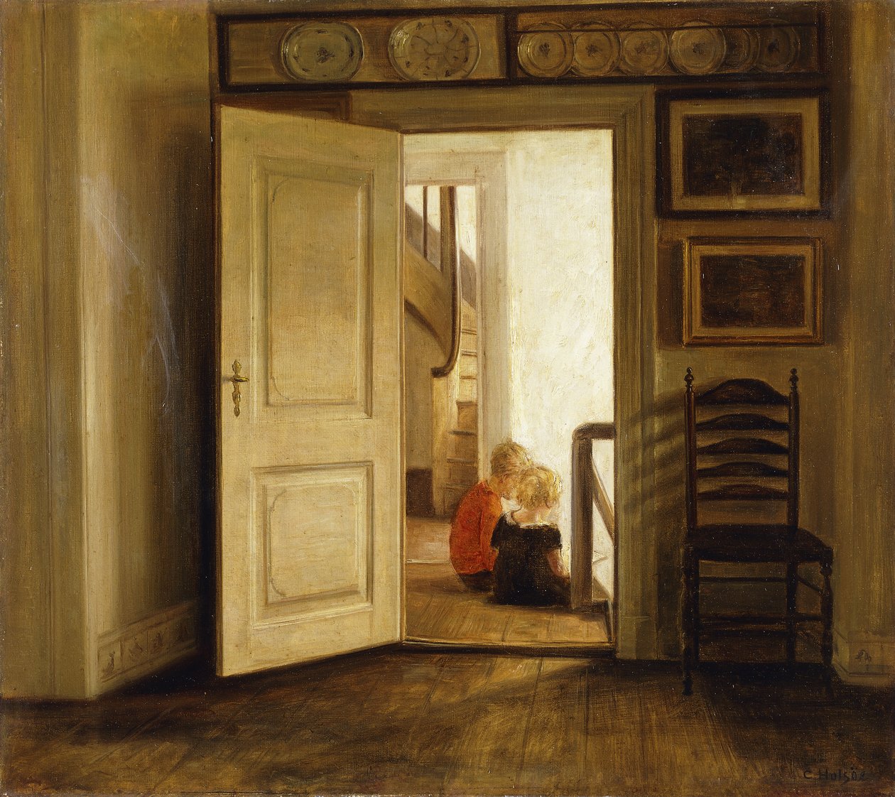 Lapset sisätiloissa tekijältä Carl Holsoe