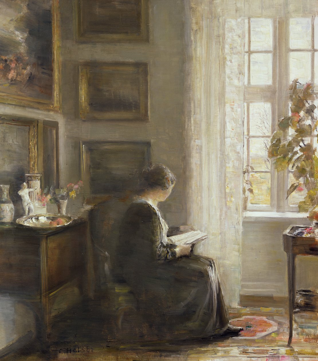 Lukeminen aurinkoisesta ikkunasta tekijältä Carl Holsoe