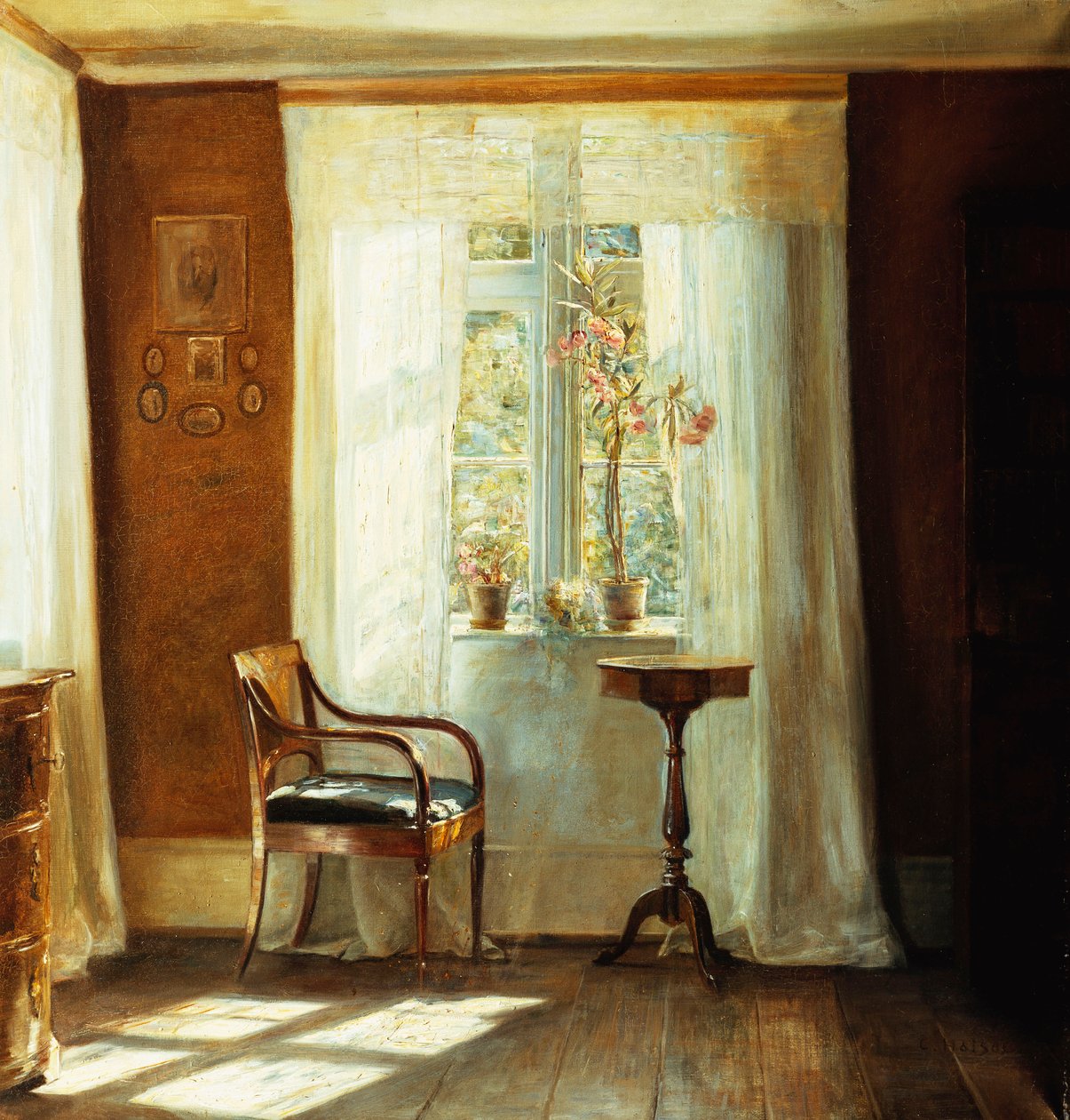Taiteilijan koti Lyngbyssä (öljy kankaalle) tekijältä Carl Holsoe