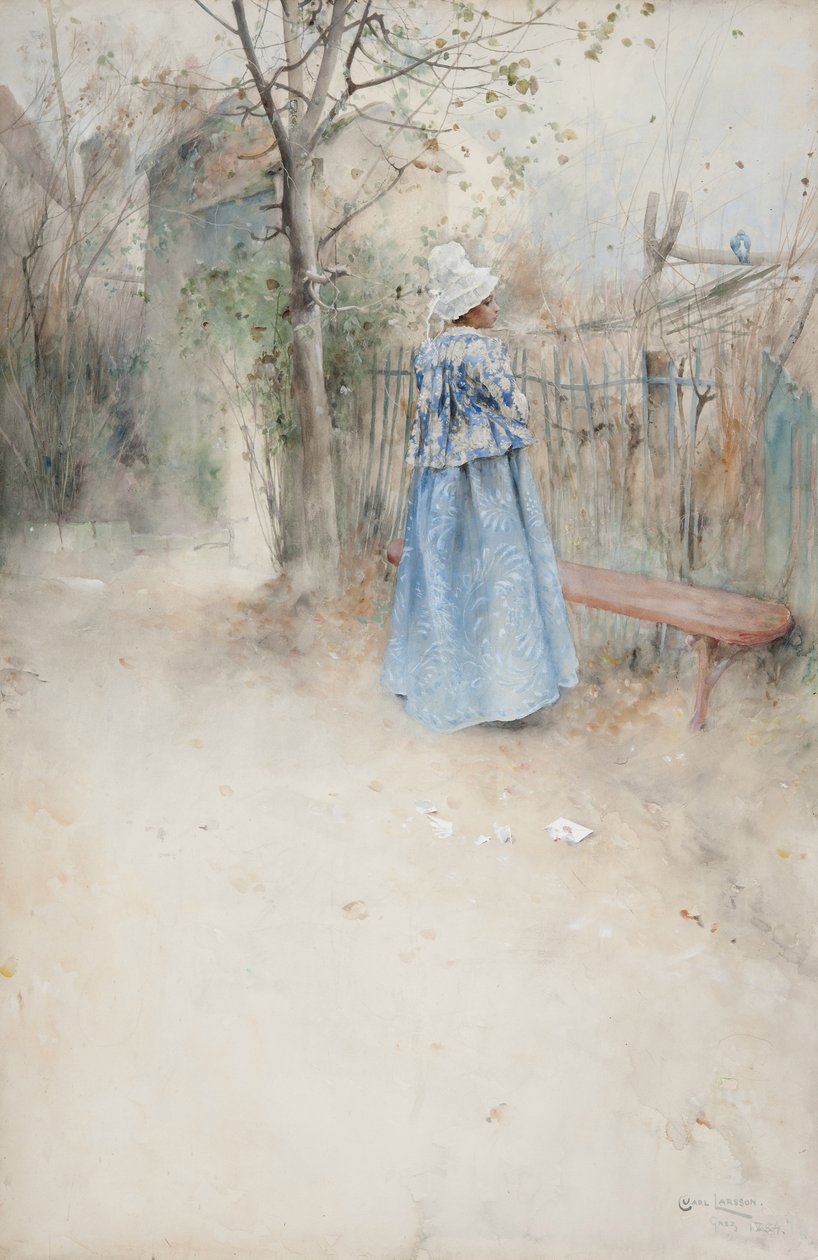 Syksy, 1884 (wc paperilla) tekijältä Carl Larsson