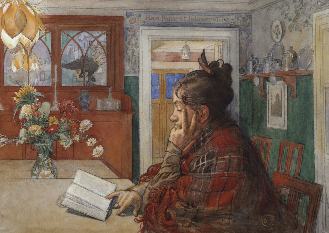 Karin Reading tekijältä Carl Larsson