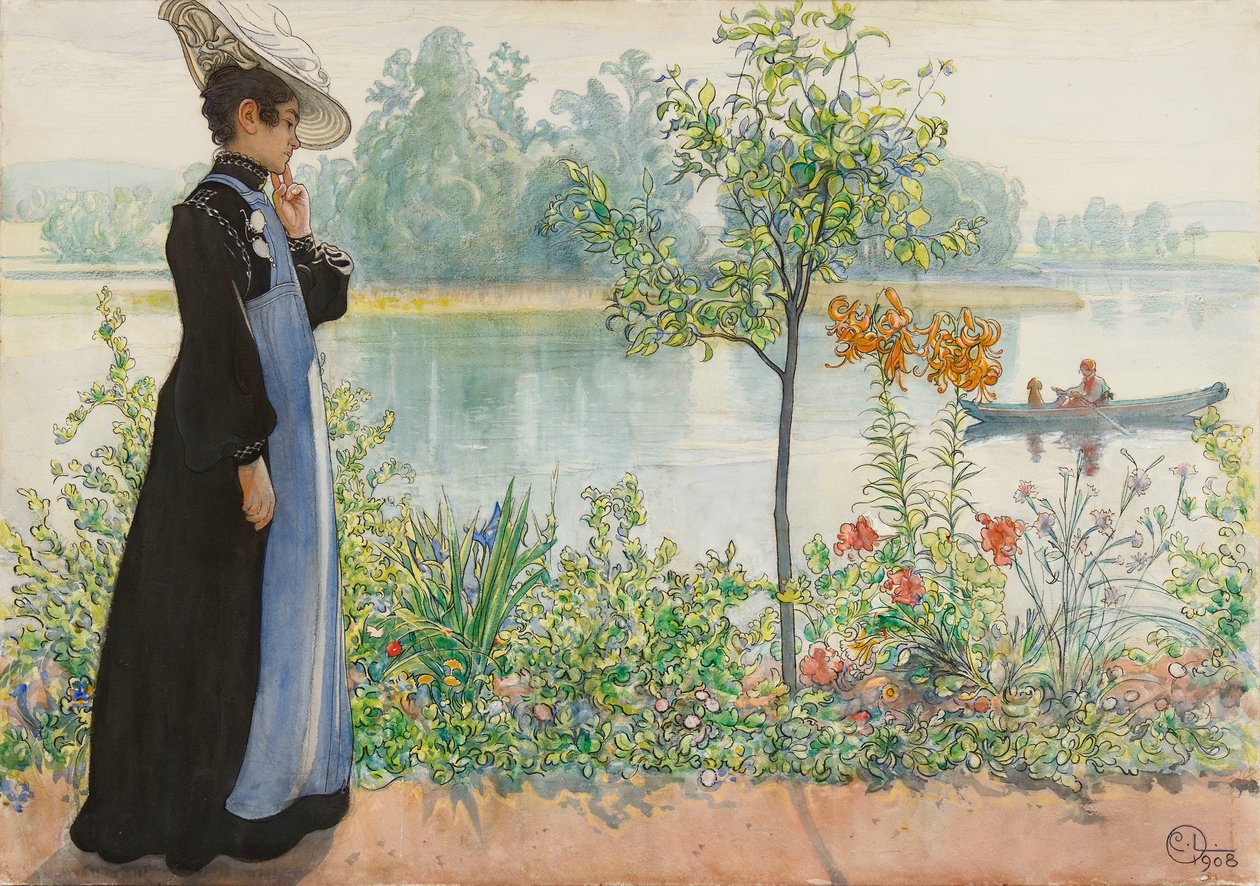 Karin rannalla tekijältä Carl Larsson