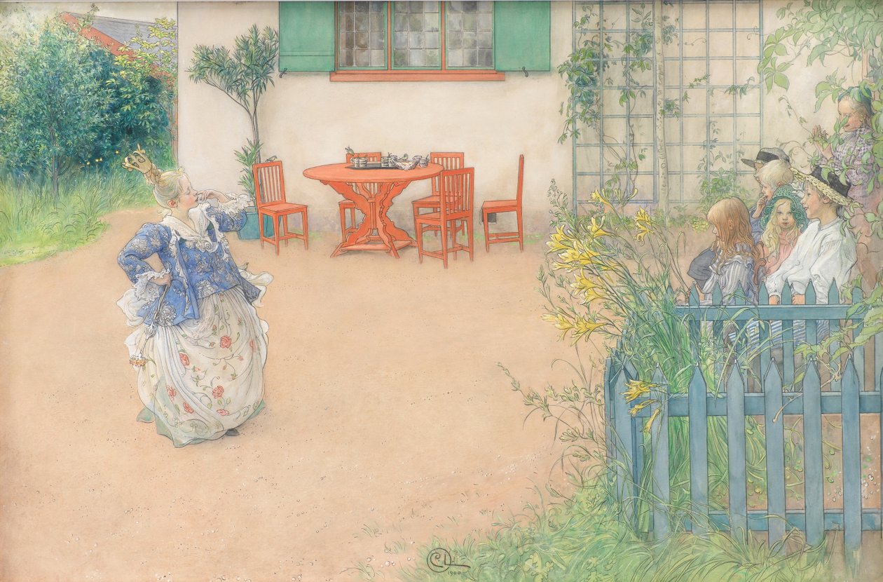 Lisbeth com la princesa malvada al conte de fades "Fågel Blå" de P.D.A. Atterbomfinnish tekijältä Carl Larsson