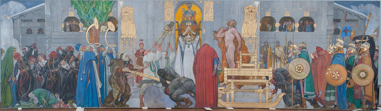 Talvipäivänseisausuhraus tekijältä Carl Larsson