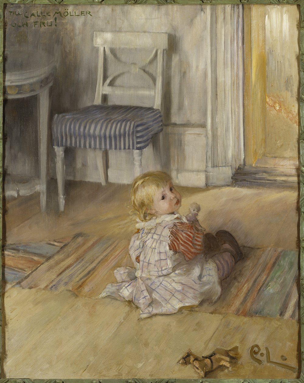 Pontus, Larsson, Carl (1853-1919). Öljy kankaalle tekijältä Carl Larsson